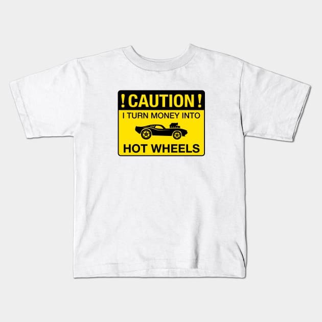 Hot wheels warning Kids T-Shirt by NoWon Designs